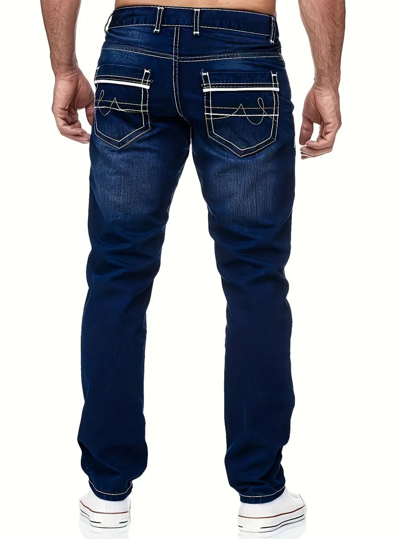 TORBJØRN - Comfortable distressed denim pants