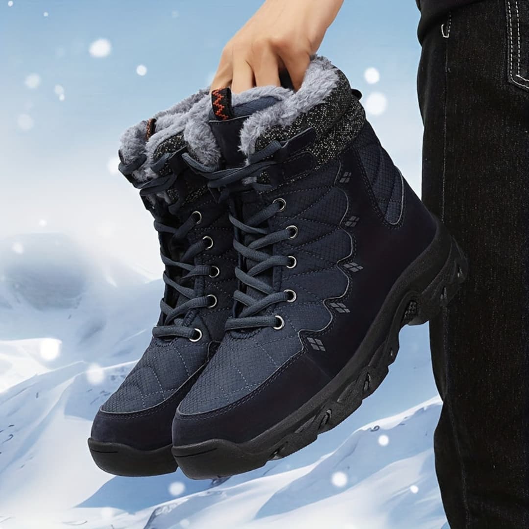 Winter thermal hiking shoes for men Warm durable and slip-resistant