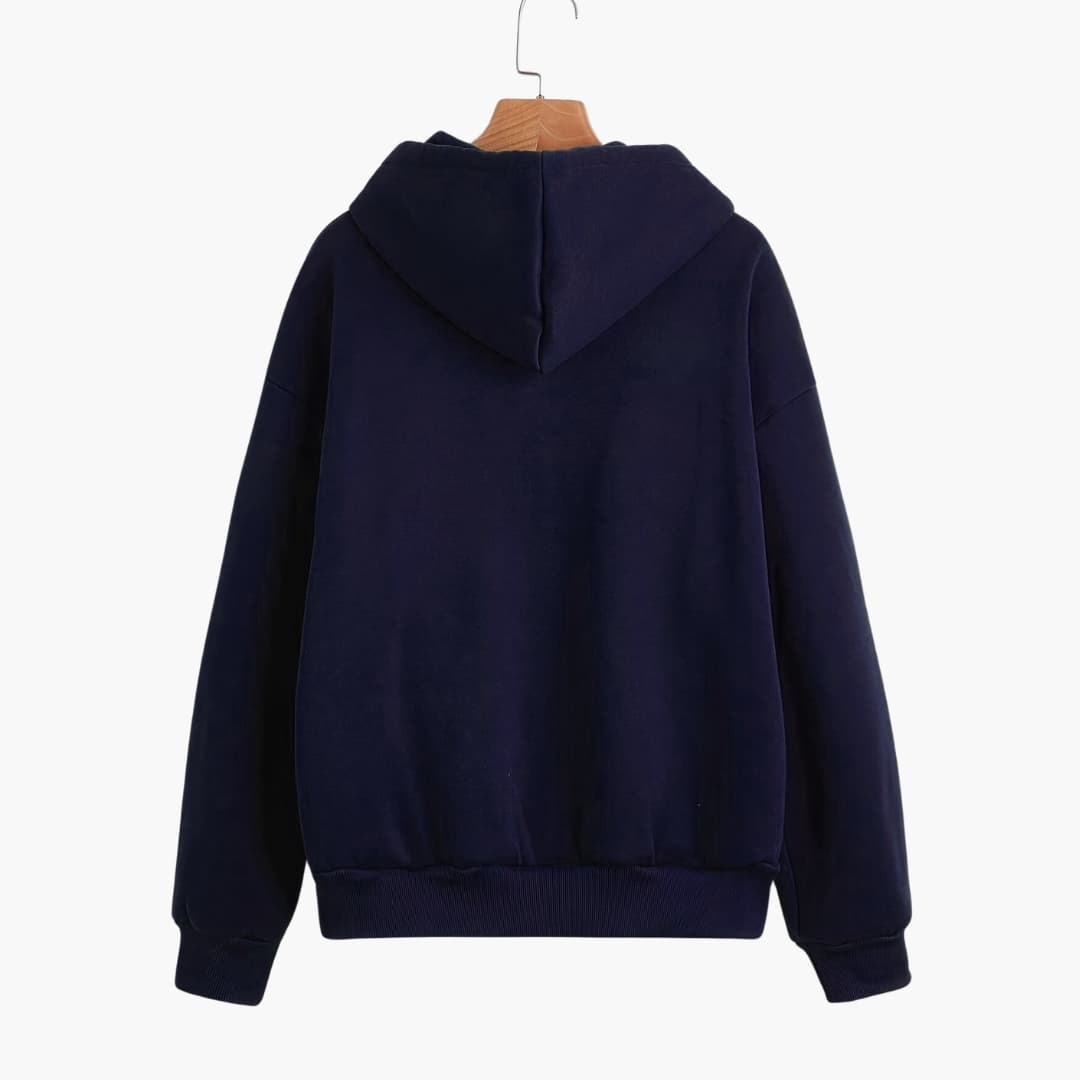 Cecile - Colored hoodie with zipper for women
