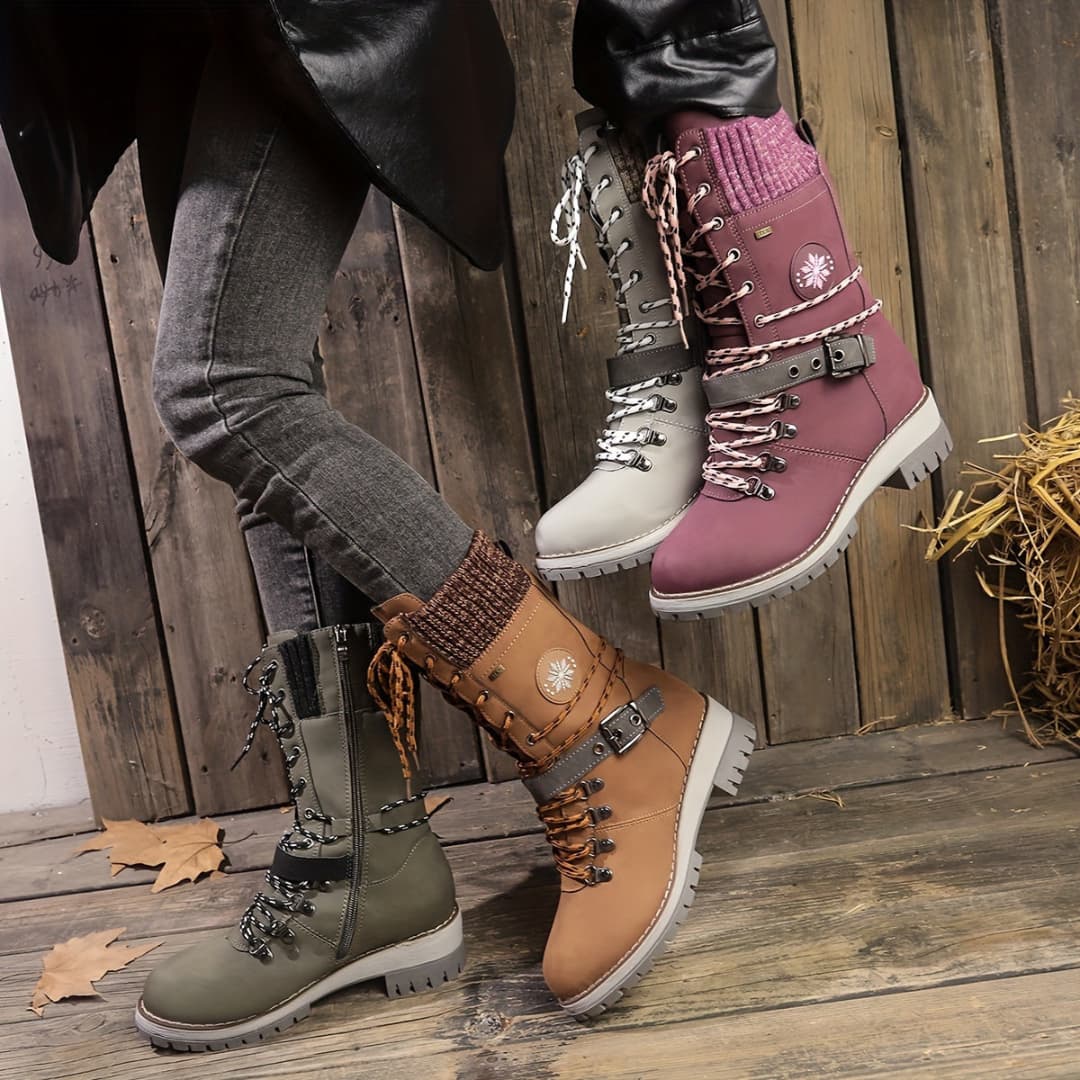 Women's Winter Boots with Mid-Calf Stylish Functional Design