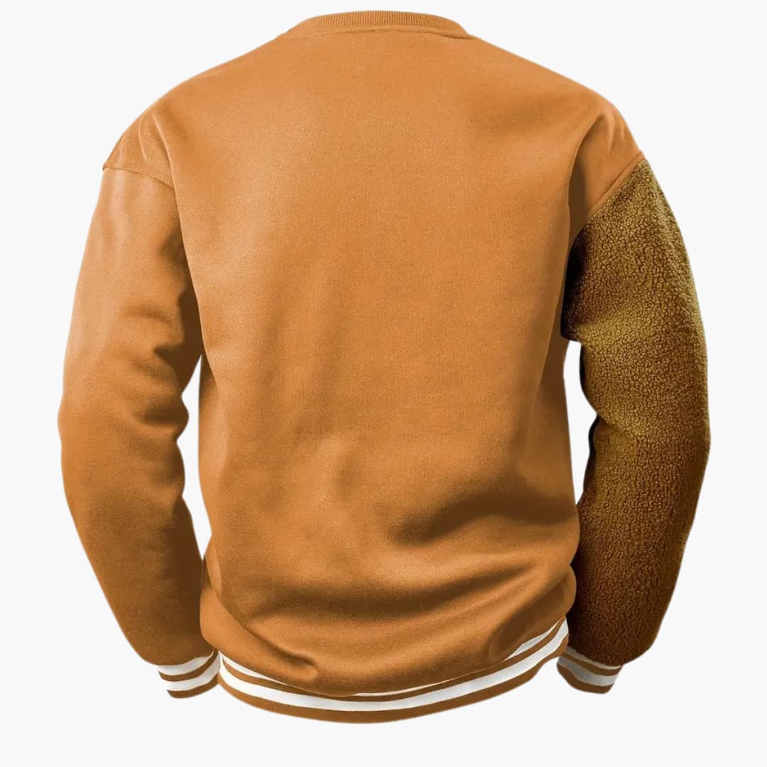 Dragomir - Comfortable sweater with bear embroidery for men