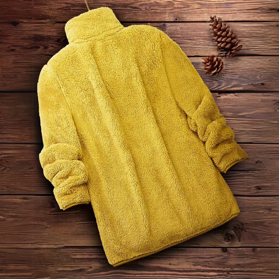 Women's Teddy Zip-Up Sweater Casual Long Sleeve Winter Jacket