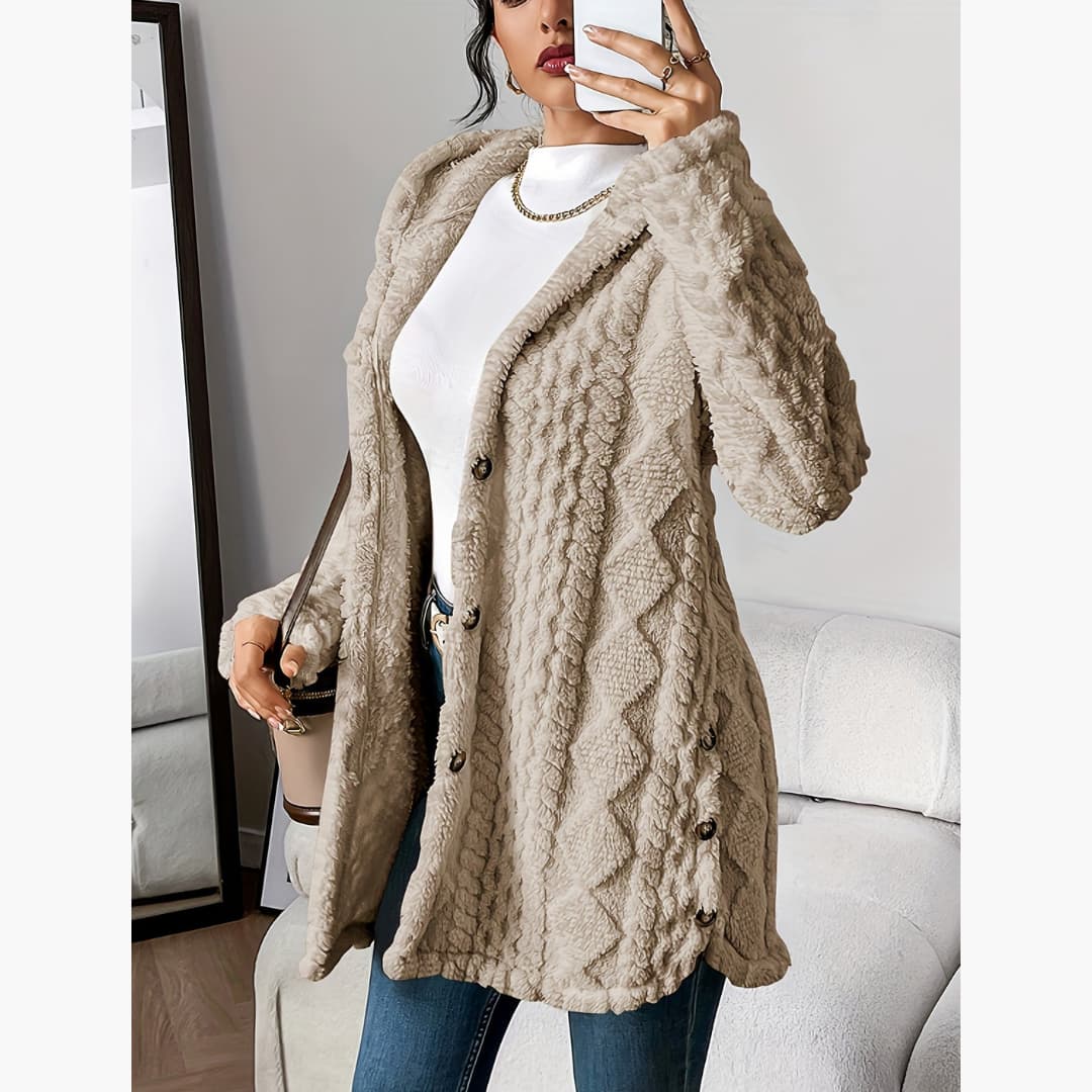 Edith - Cozy hoodie with teddy sweater for women