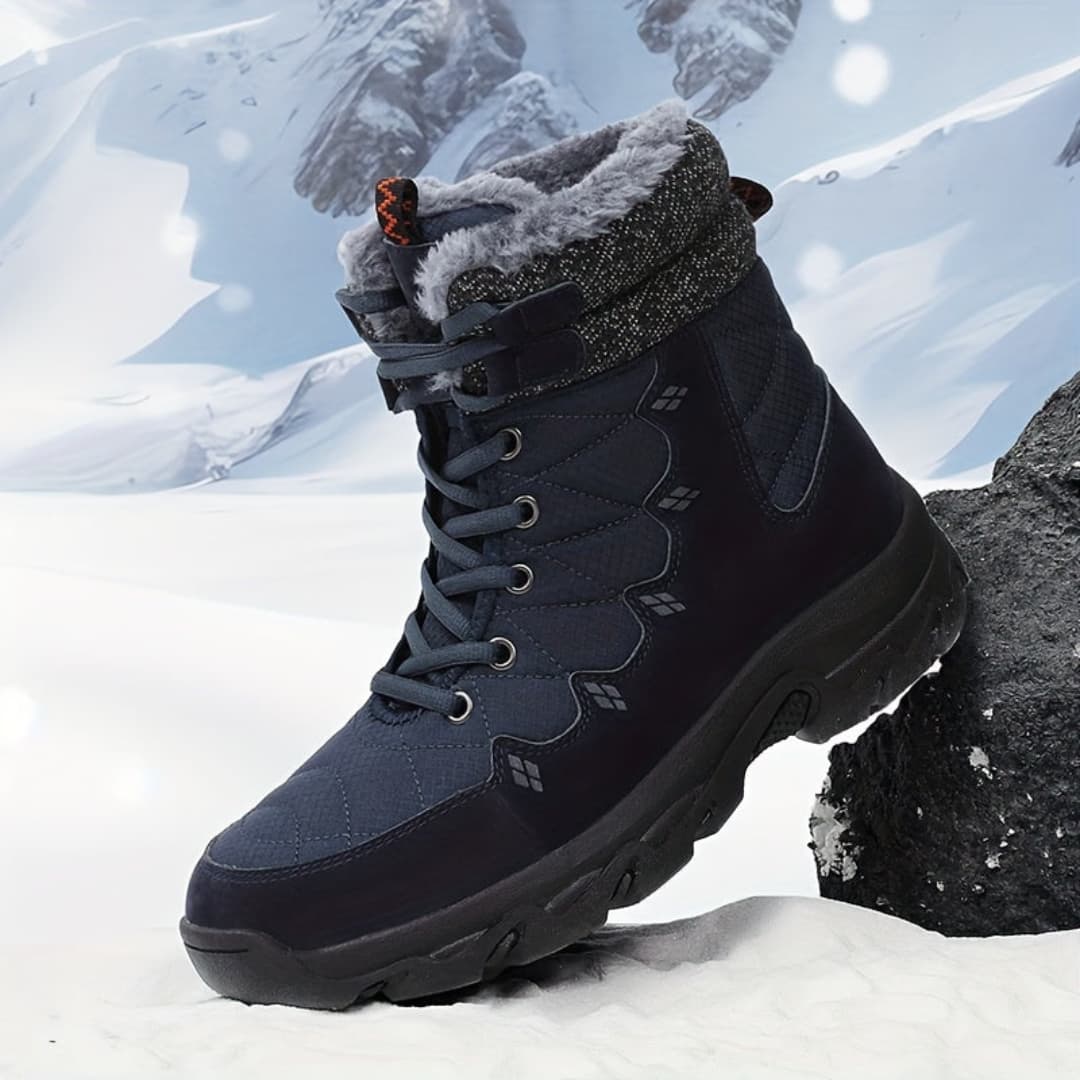 Winter thermal hiking shoes for men Warm durable and slip-resistant