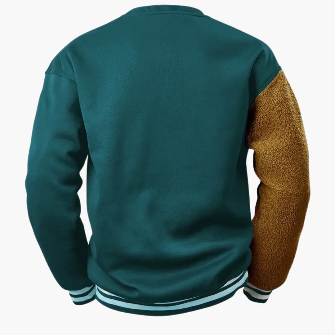 Dragomir - Comfortable sweater with bear embroidery for men