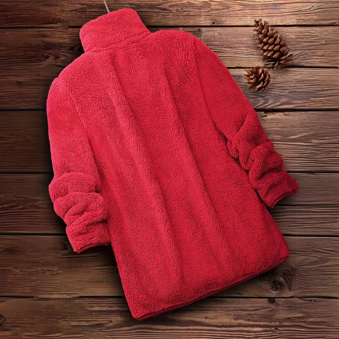 Women's Teddy Zip-Up Sweater Casual Long Sleeve Winter Jacket