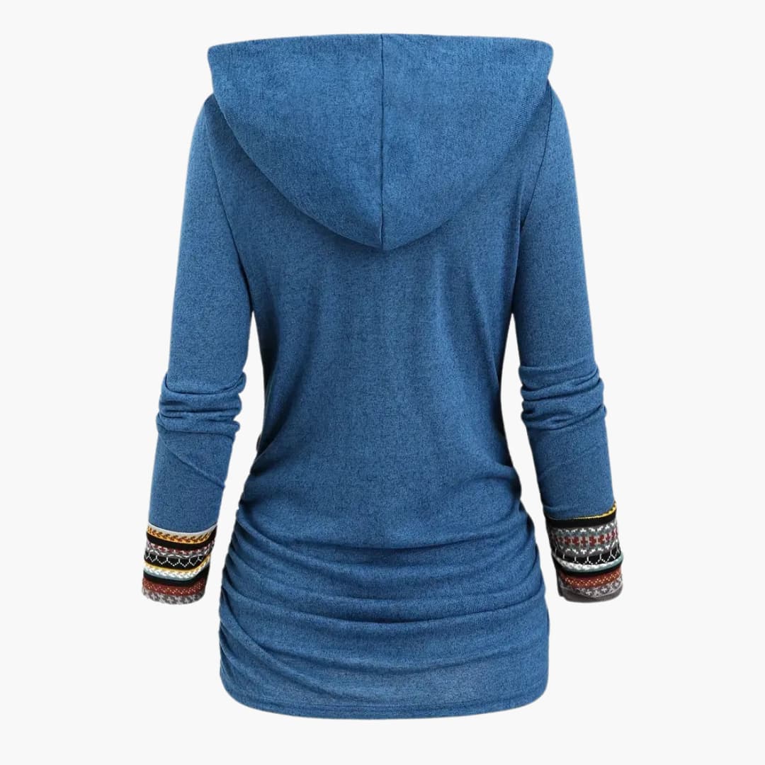 Gemma - Stylish hoodie with ethnic print for women