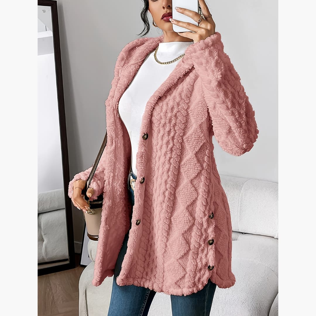Edith - Cozy hoodie with teddy sweater for women