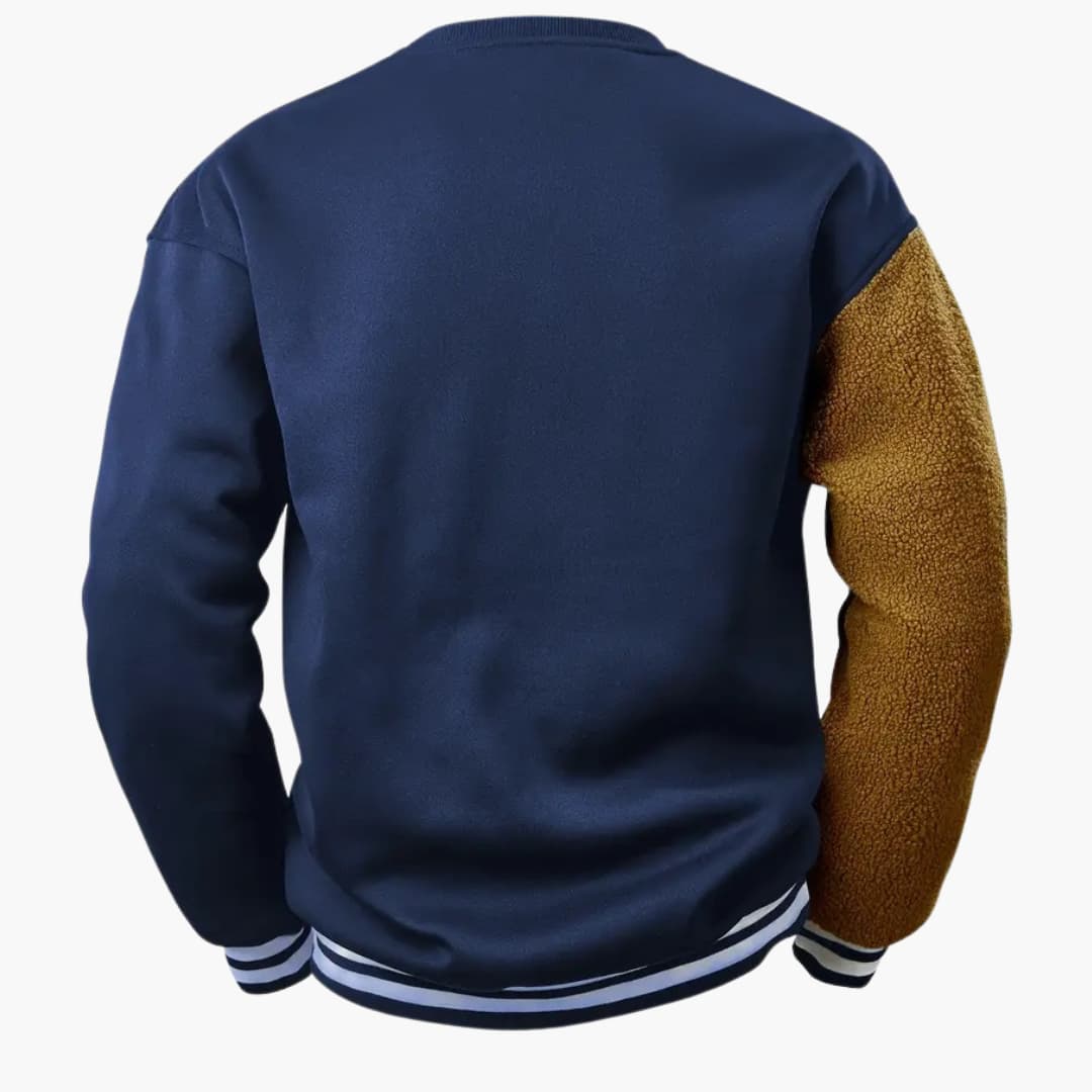 Dragomir - Comfortable sweater with bear embroidery for men