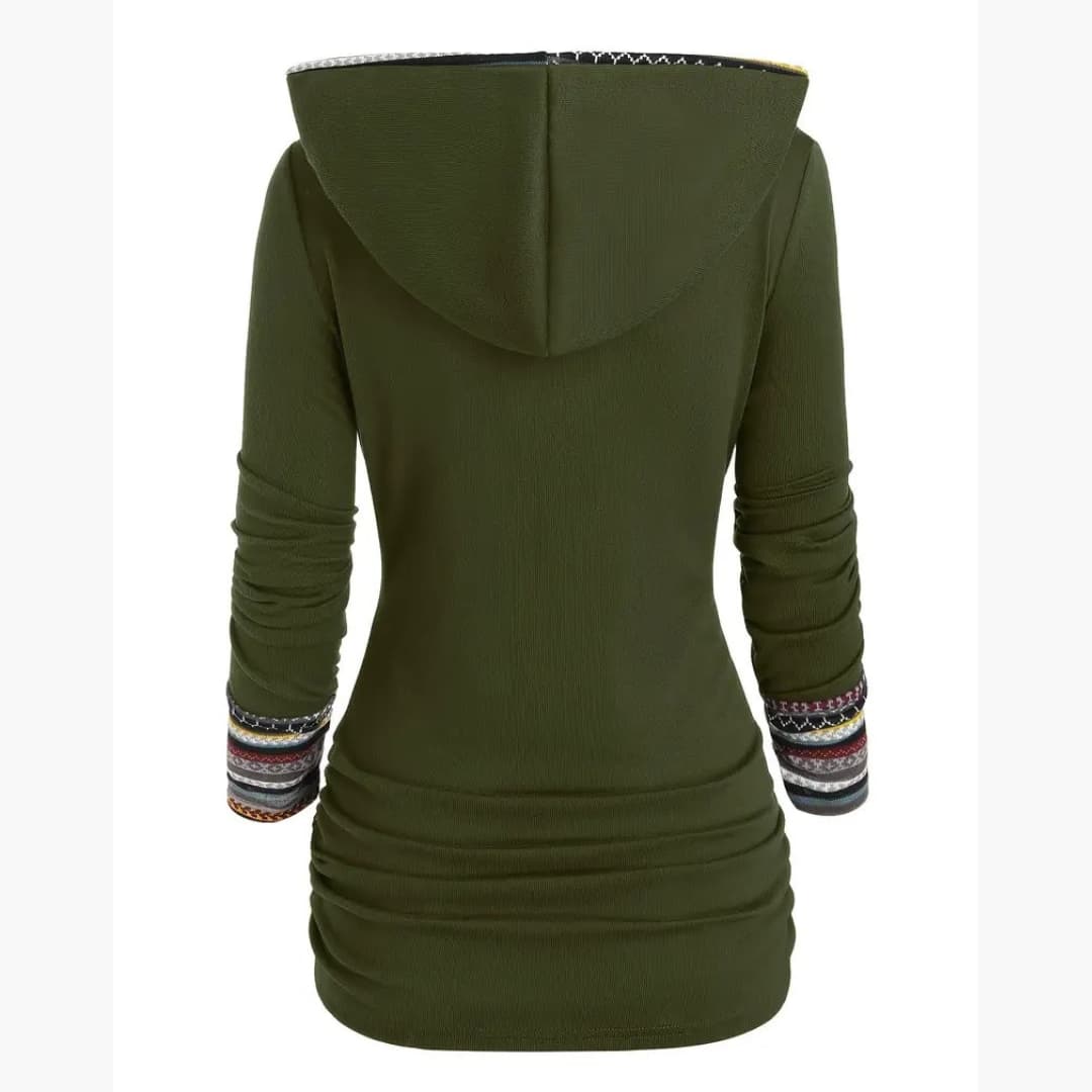Gemma - Stylish hoodie with ethnic print for women