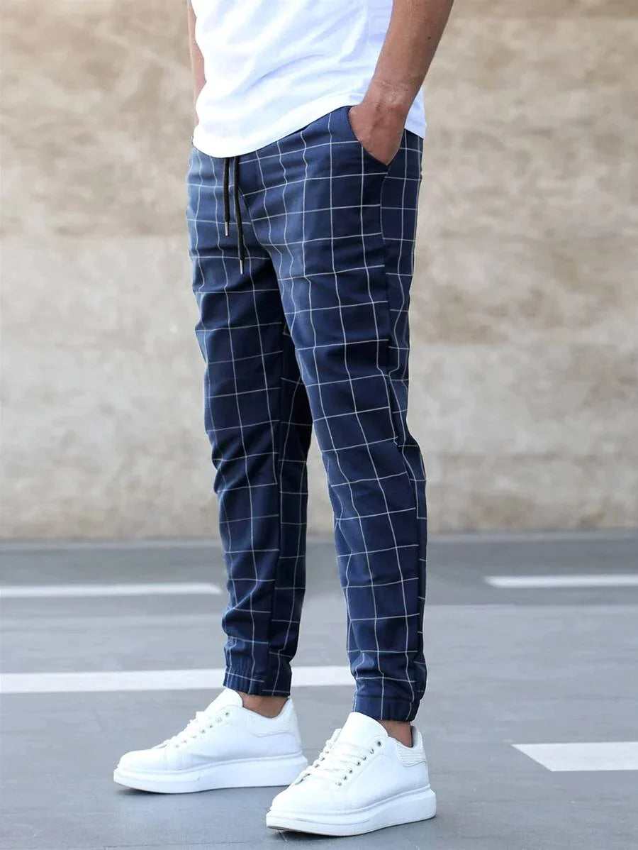Leonardo™ - Elegant pants with checkered pattern