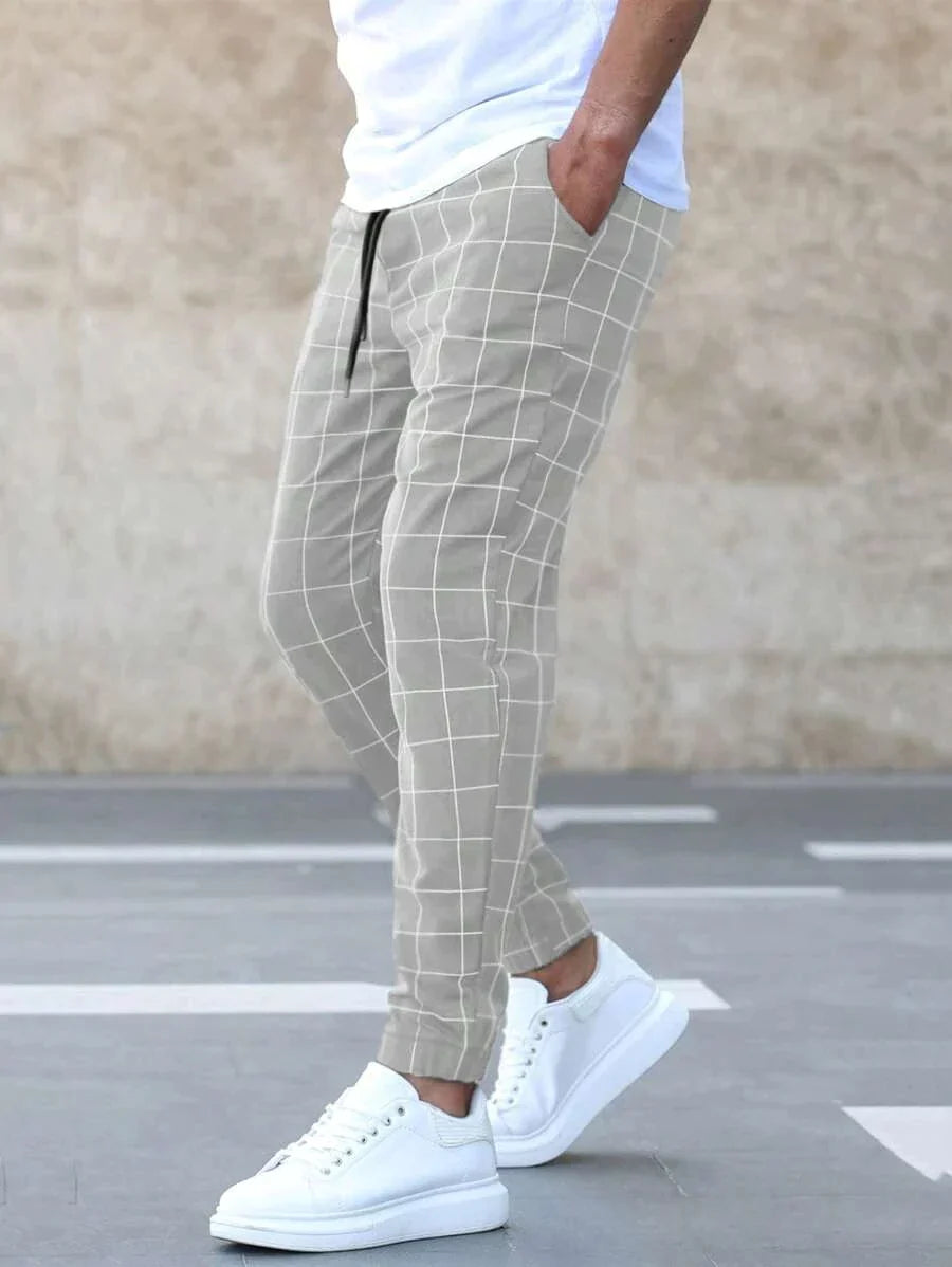 Leonardo™ - Elegant pants with checkered pattern