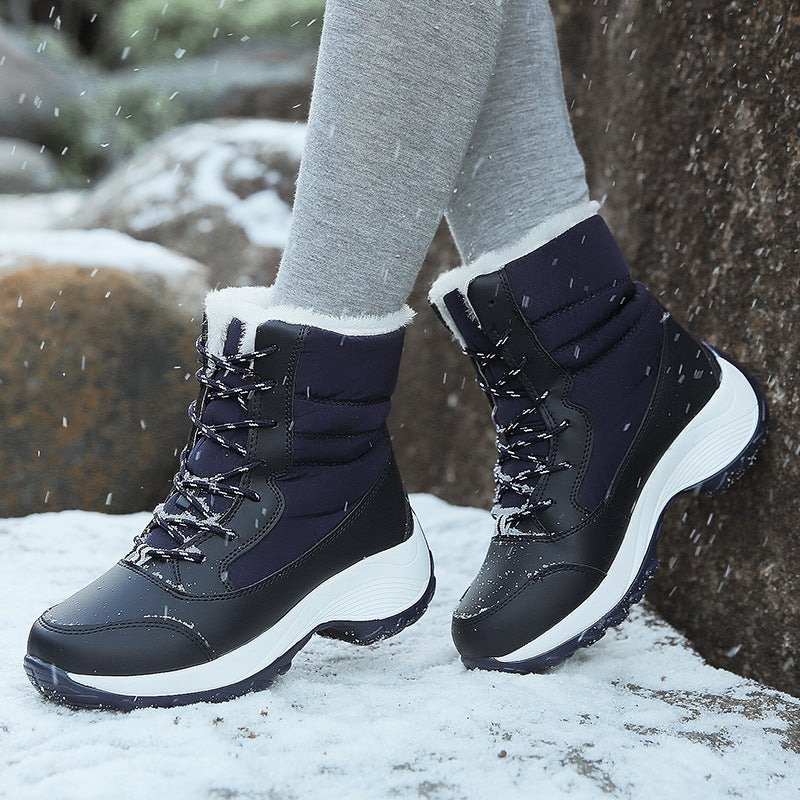 Winter Boots with Fur Lining for Women Waterproof and Slip-Resistant