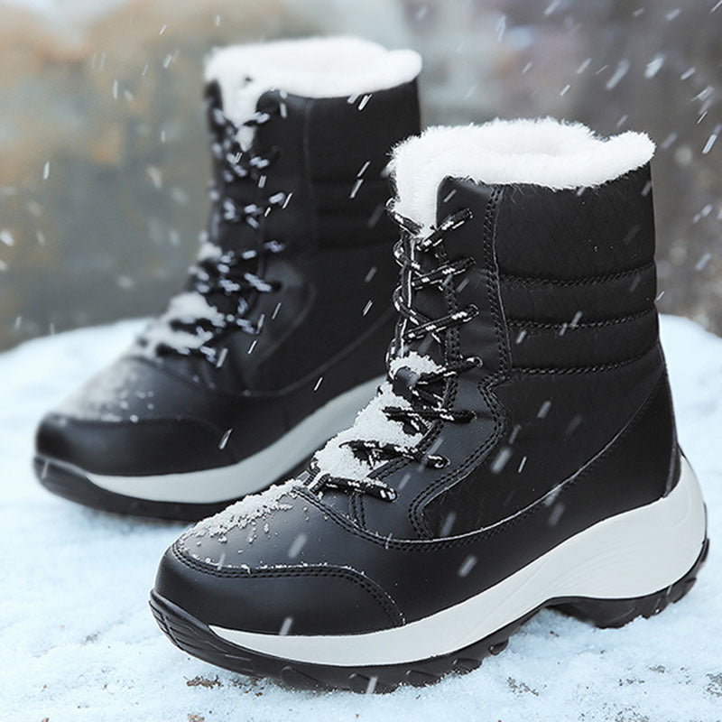 Winter Boots with Fur Lining for Women Waterproof and Slip-Resistant