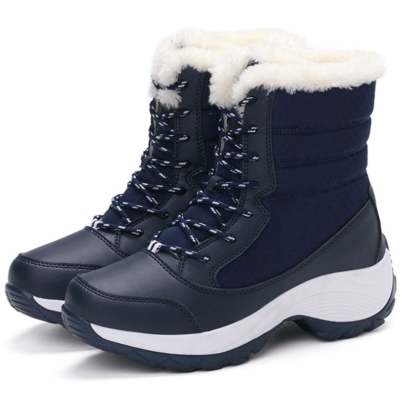 Winter Boots with Fur Lining for Women Waterproof and Slip-Resistant