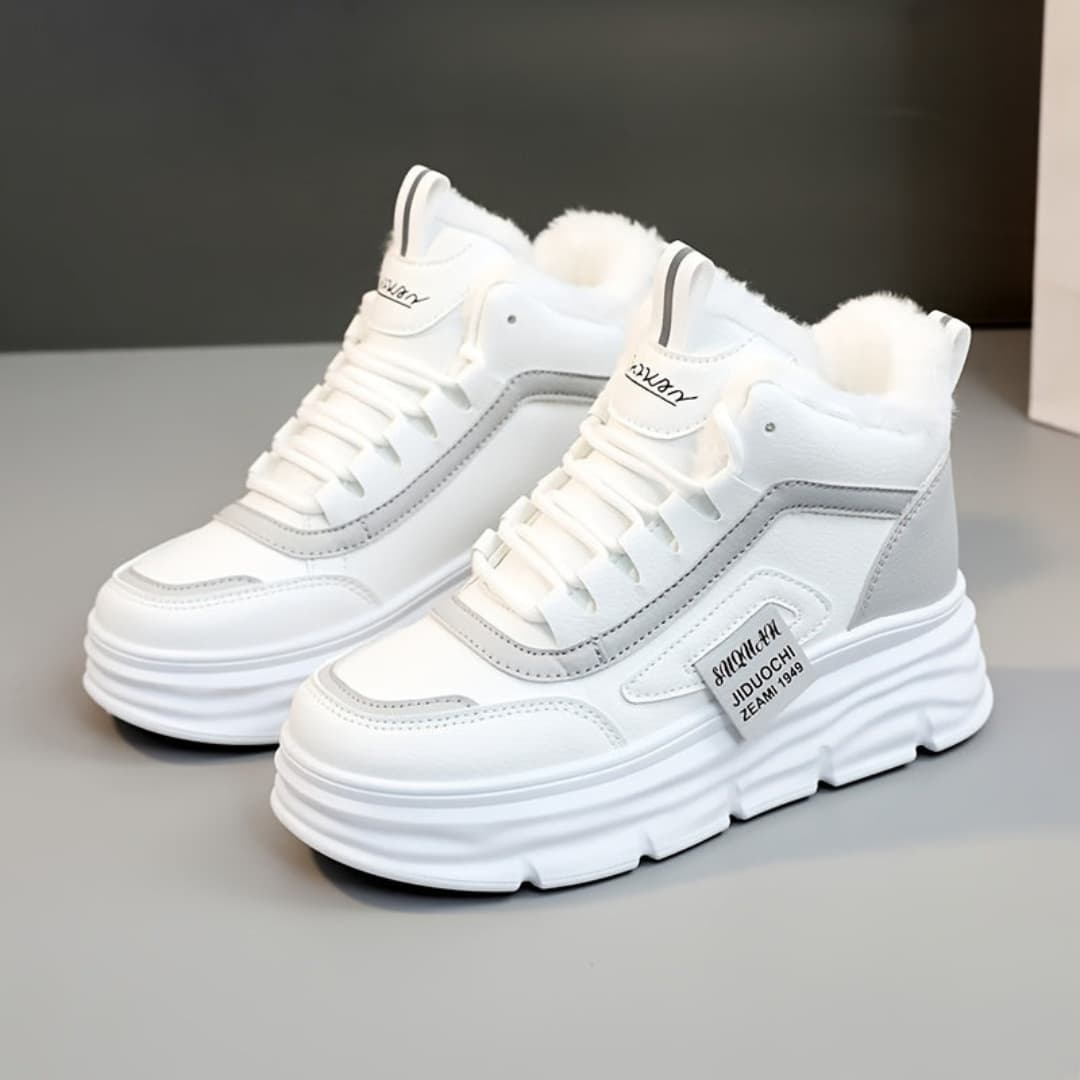Women's Winter Sneakers Thick Sole Fleece Lining for Ultimate Comfort