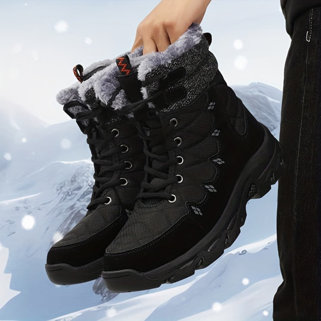 Winter thermal hiking shoes for men Warm durable and slip-resistant