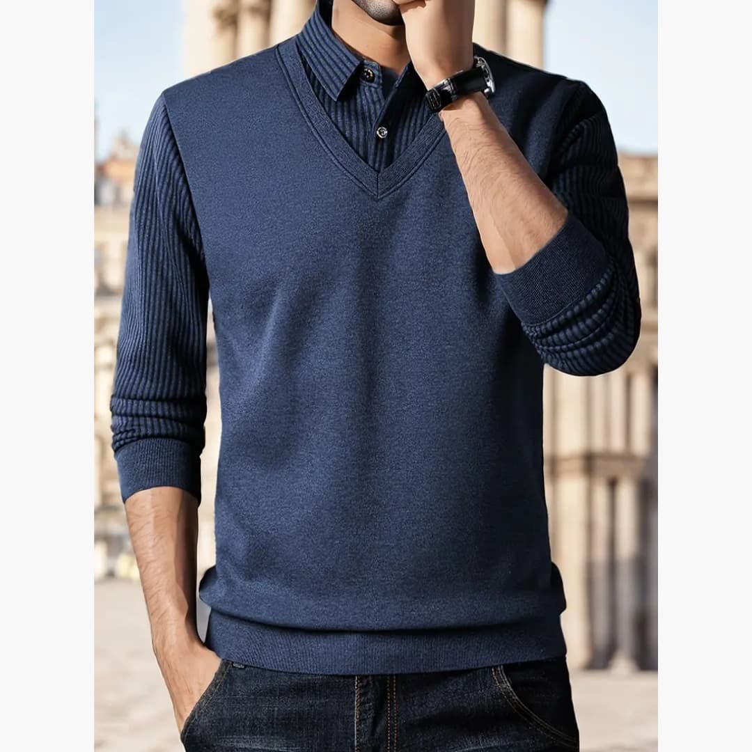 Rafael - Stylish striped knitted sweater for men