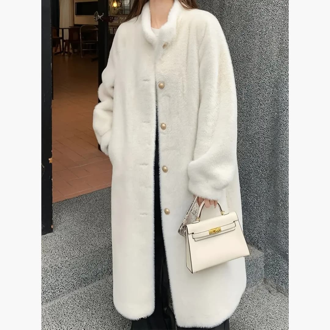 Zaria - Elegant faux fur coat for women