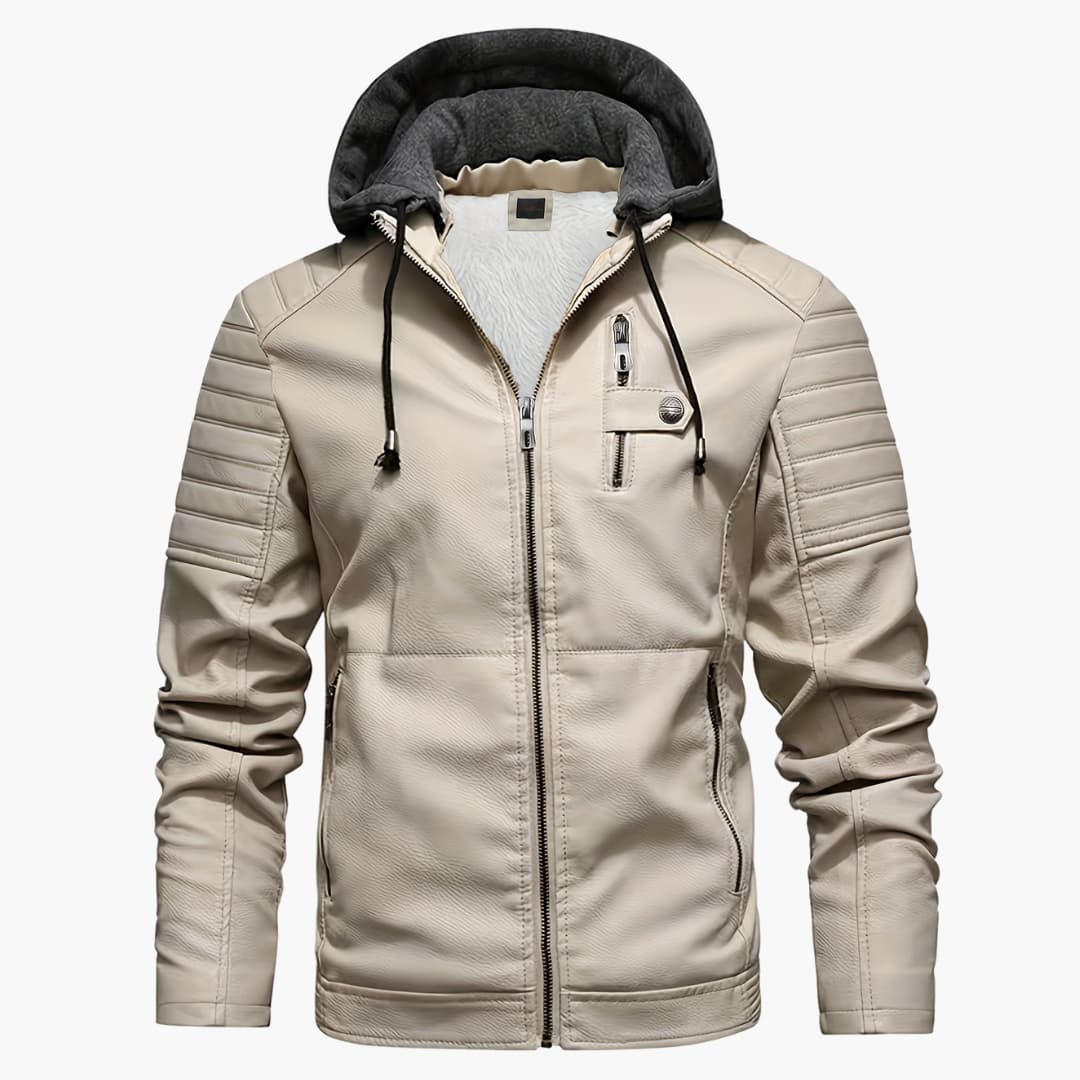 Men's softshell jacket with hood, windproof jacket