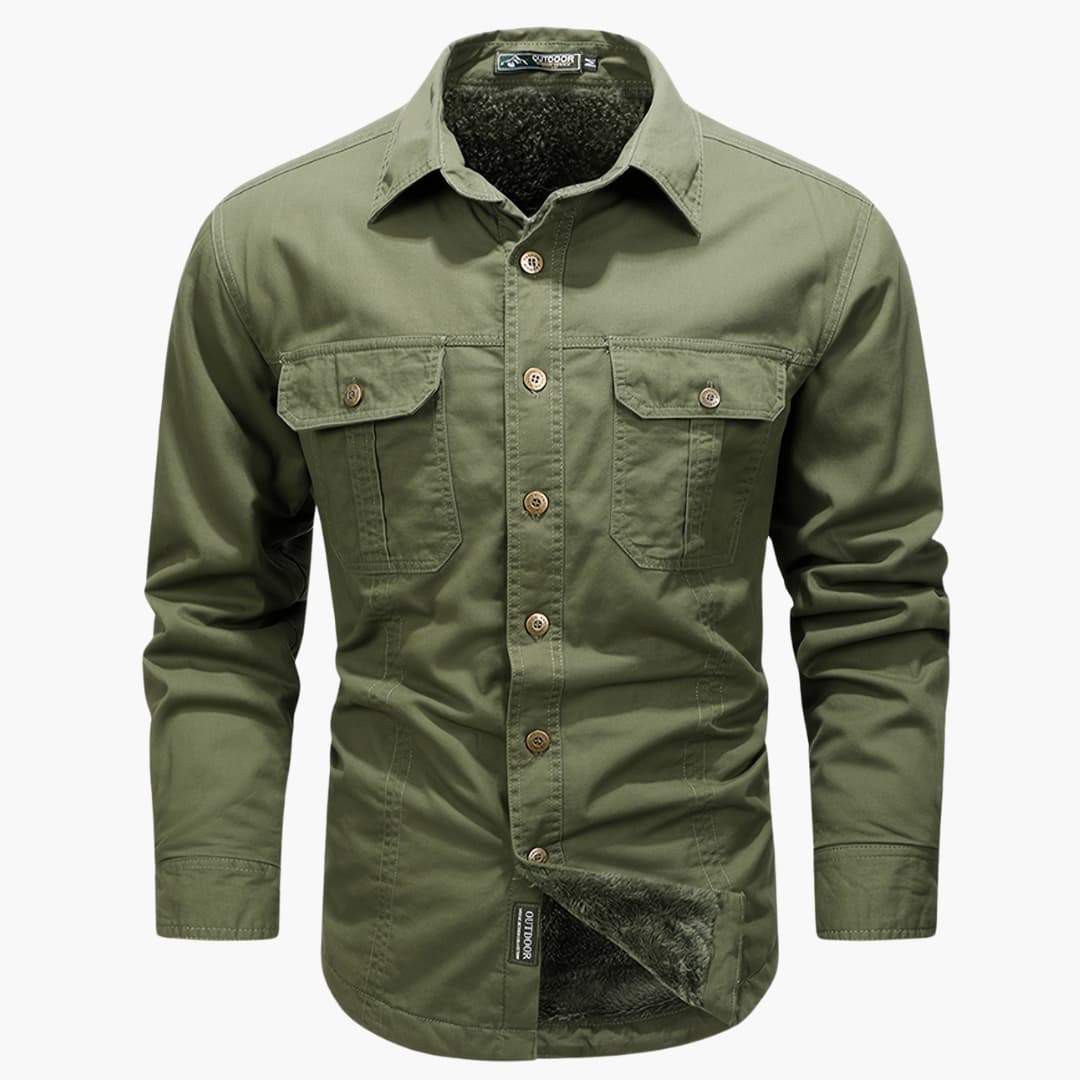 Men's winter jacket in cotton with fleece lining casual and cozy