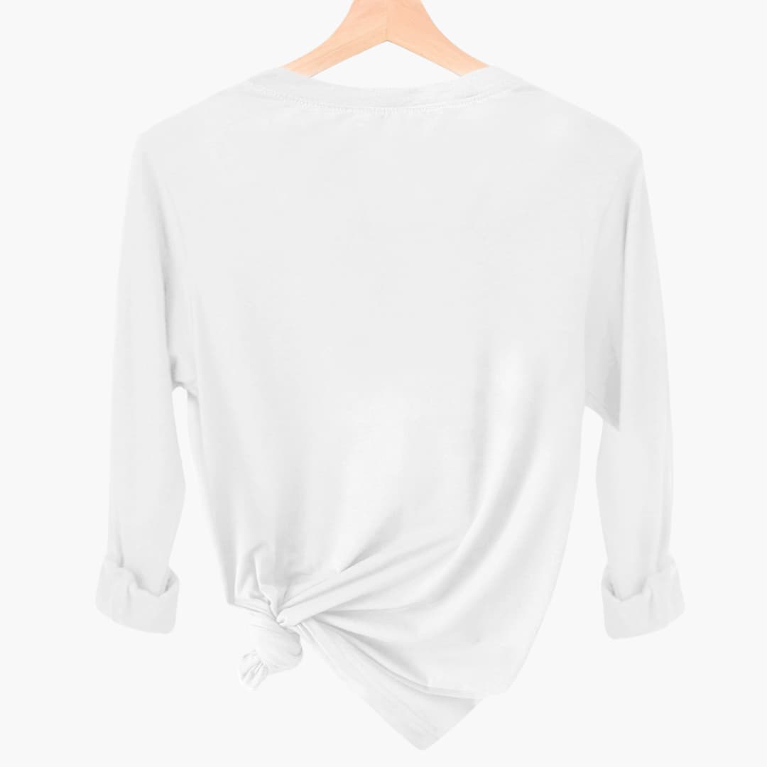 Women's Vintage-Inspired Christmas Tree Letter Print Long Sleeve T-Shirt