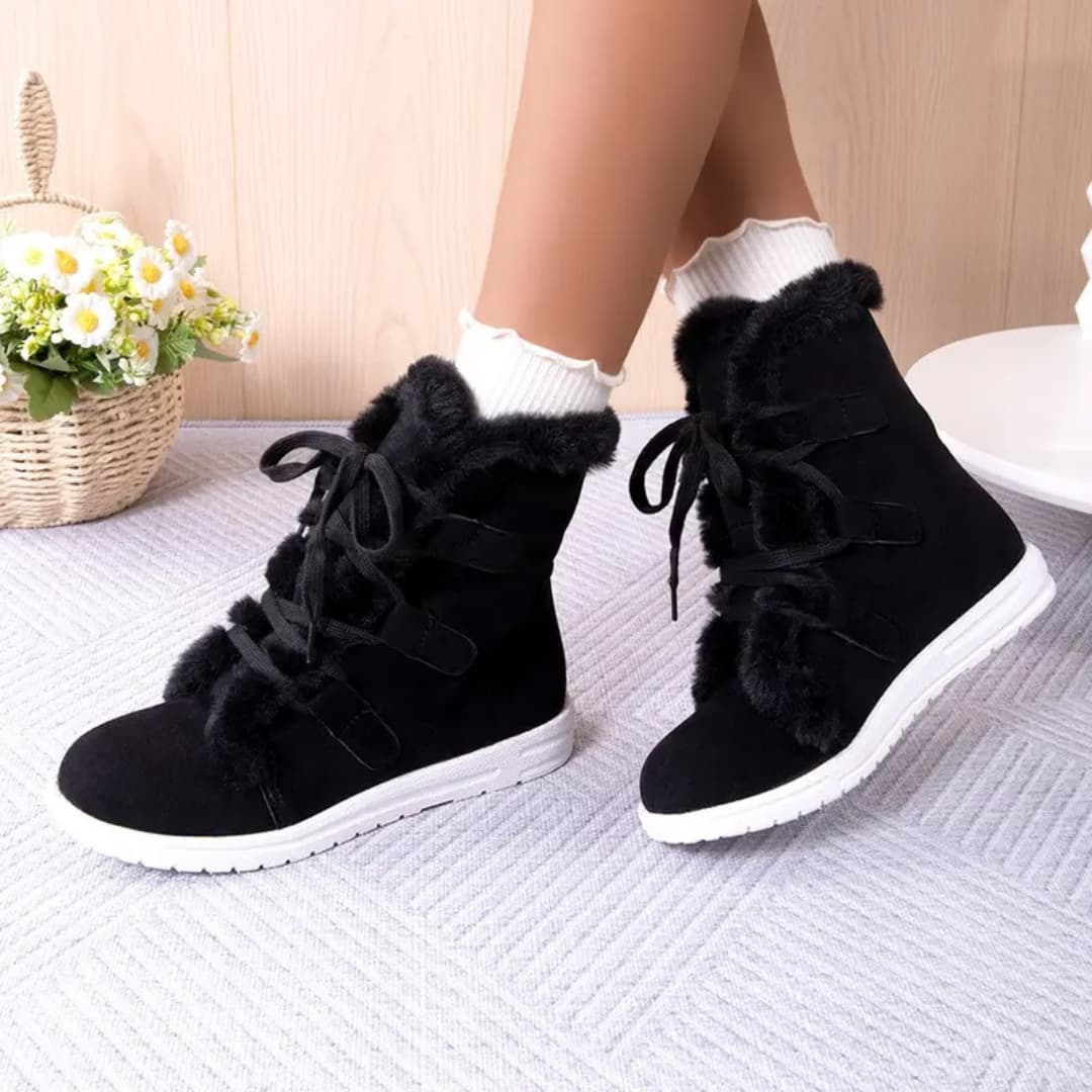 Olivia - Stylish flat lace-up boots for women