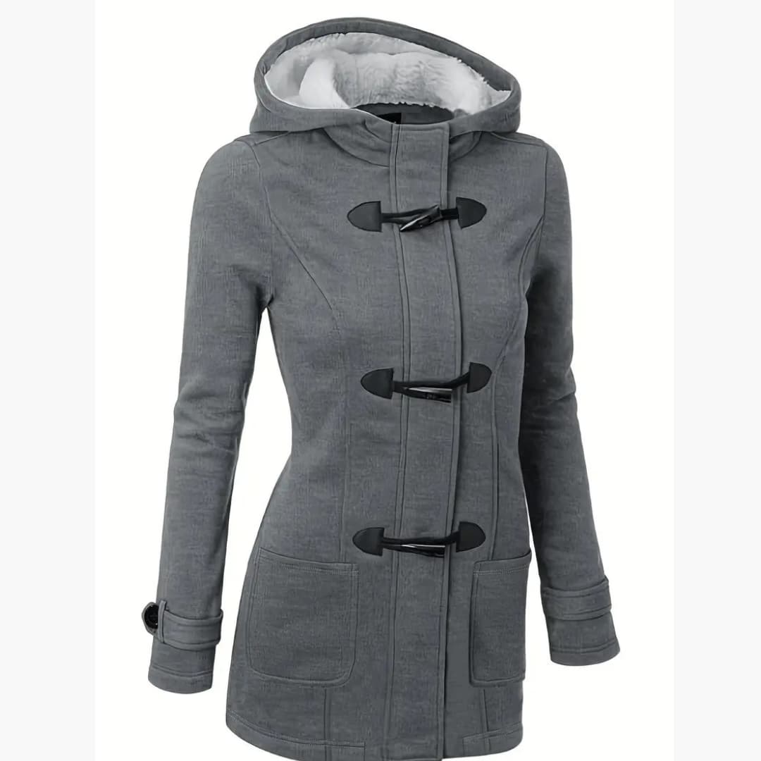 Lina - Stylish gray winter coat for women