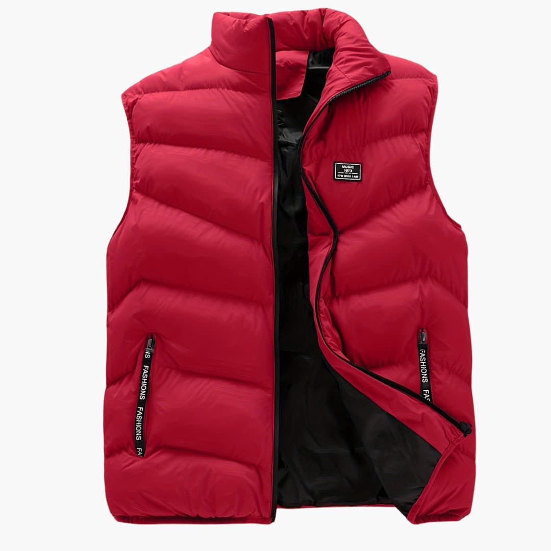 Bruno - Casual vest with zipper for men