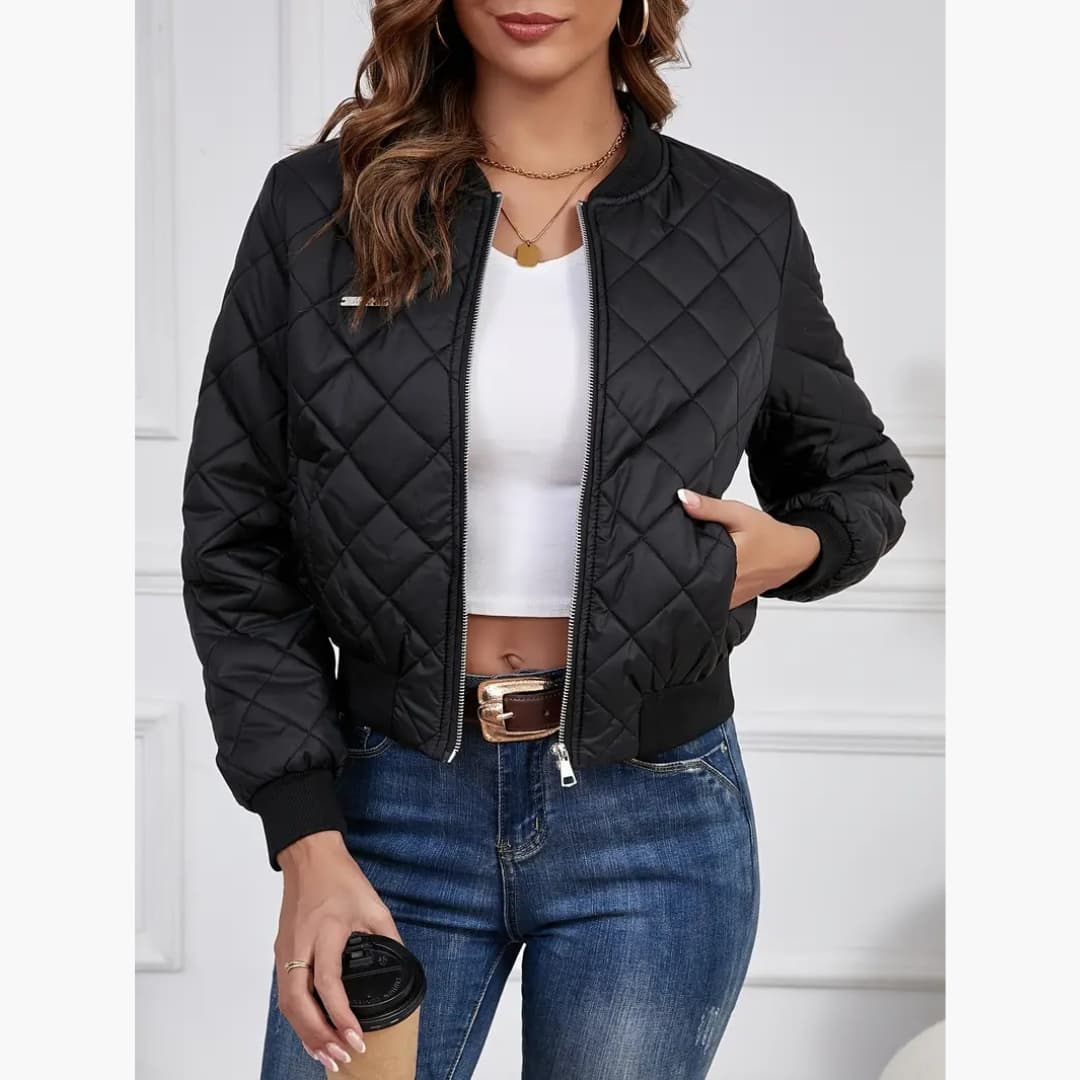 Isabelle - Stylish padded jacket with zipper for women