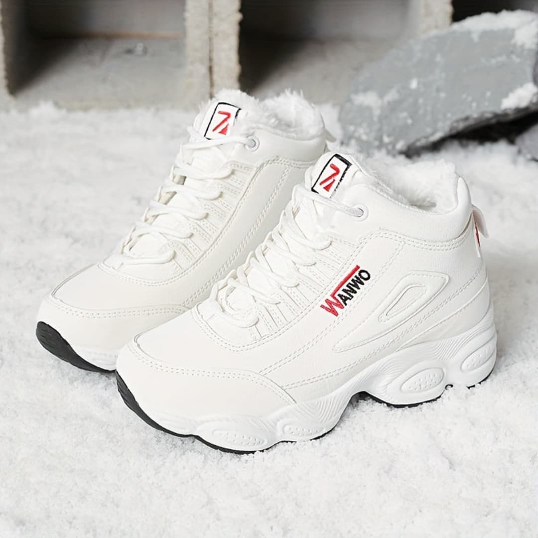 Women's High Winter Sneakers Lined with Fleece Non-Slip