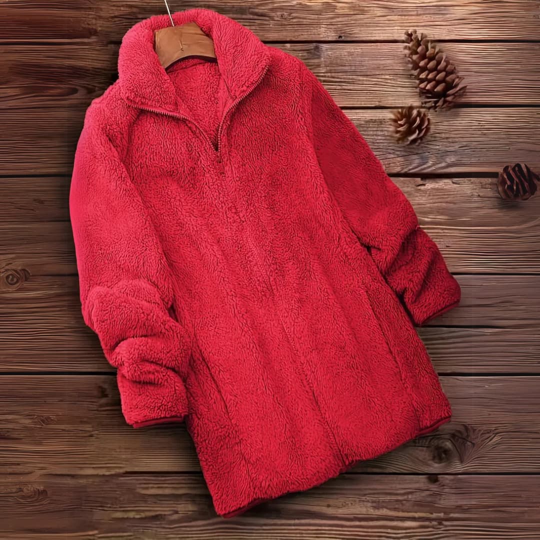 Women's Teddy Zip-Up Sweater Casual Long Sleeve Winter Jacket