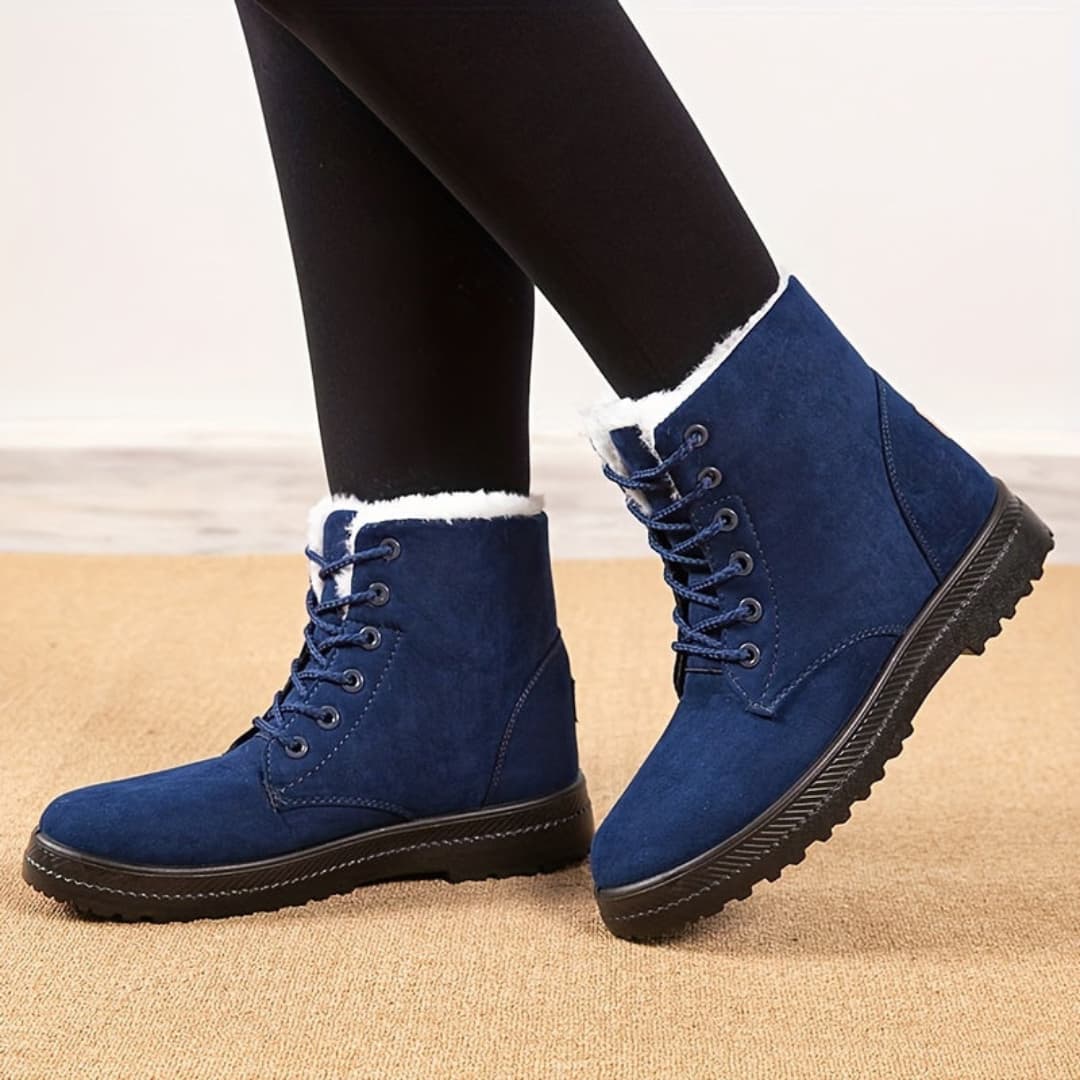 Women's Winter Plush Ankle Boots Stylish Warm with Slip-resistant Design