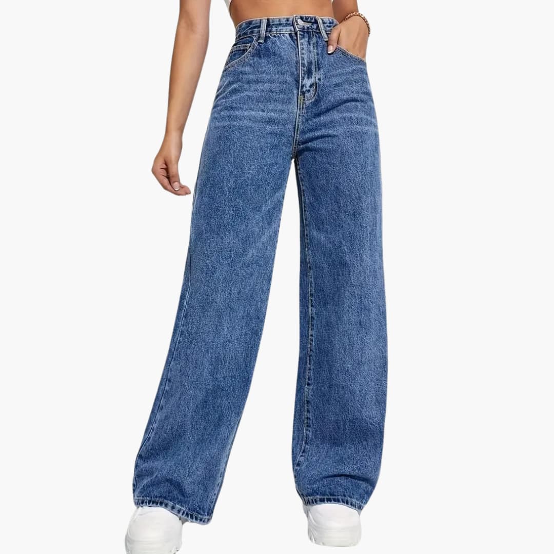 Jacqueline - Plush-Lined Denim Pants for Women