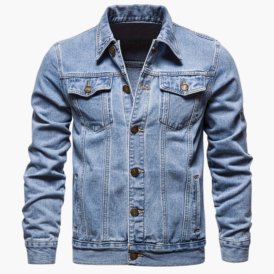 Andrea - Slim-fit casual denim jacket for men