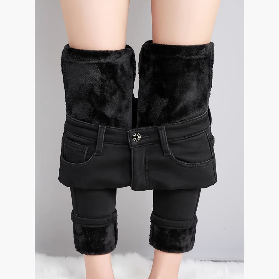 Florence - Skinny fit fleece pants for women