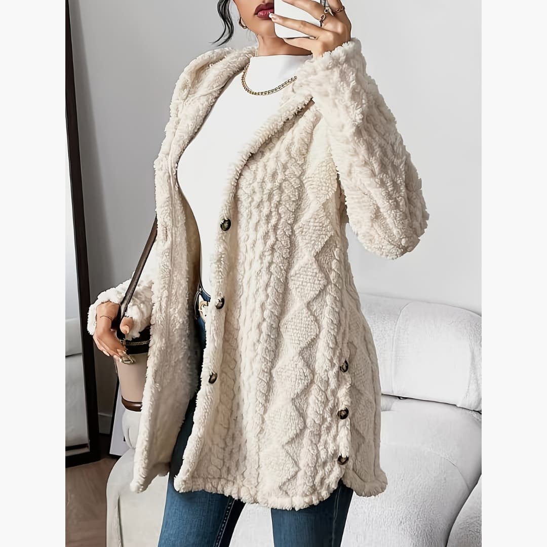 Edith - Cozy hoodie with teddy sweater for women
