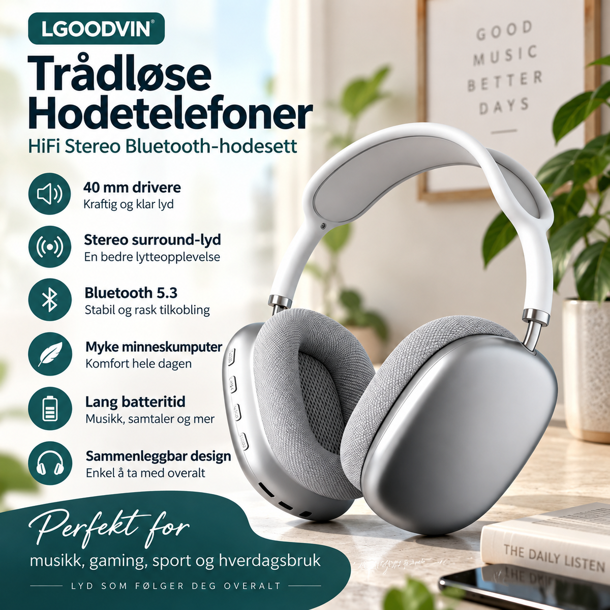 Hodetelefoner - Støyreduserende | Komfort & Stil