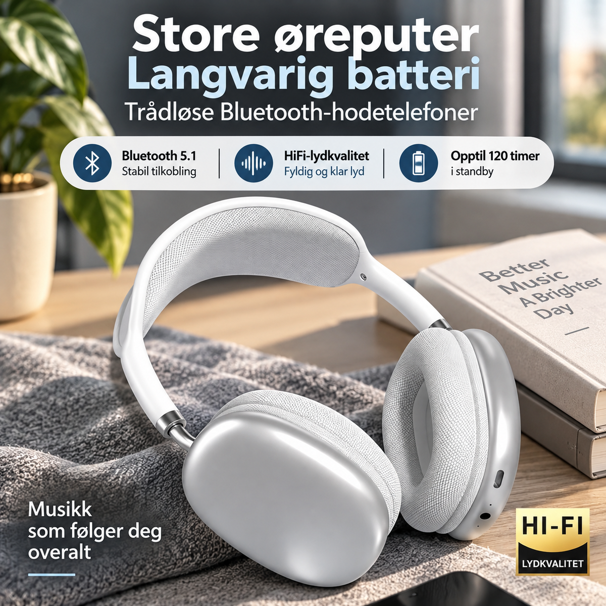 Hodetelefoner - Støyreduserende | Komfort & Stil