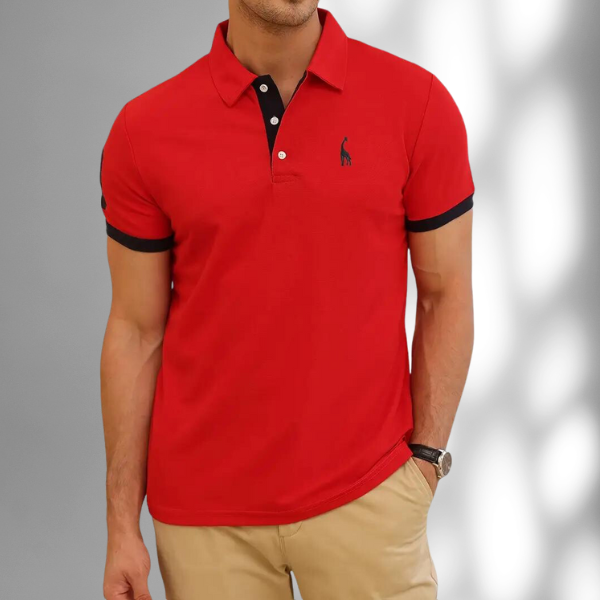 Harrison™ - Slim-fit Embroidered Striped Polo Shirt