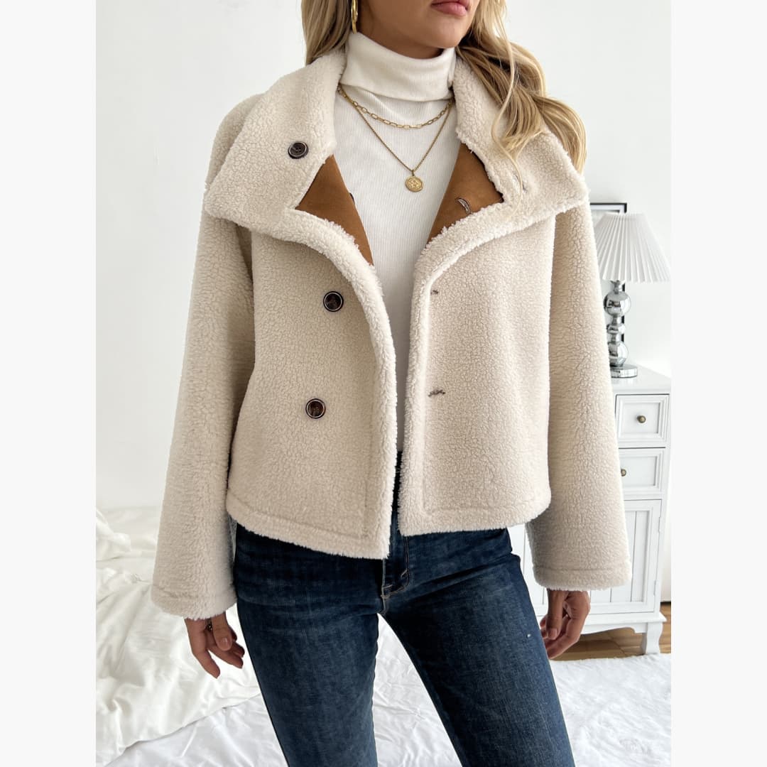 Women's Reversible Fur Jacket Stylish and Versatile Plush Jacket