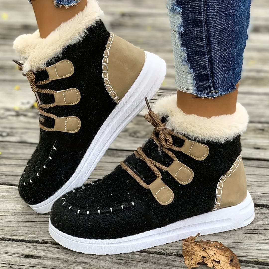 Women's Velvet Lined Snow Boots Warm Cozy for Winter