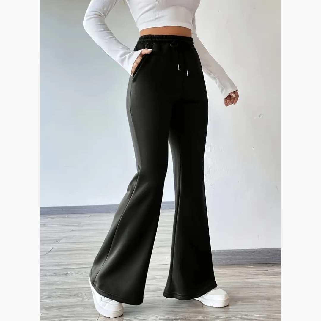 Ines - Comfortable pants with flared legs for women