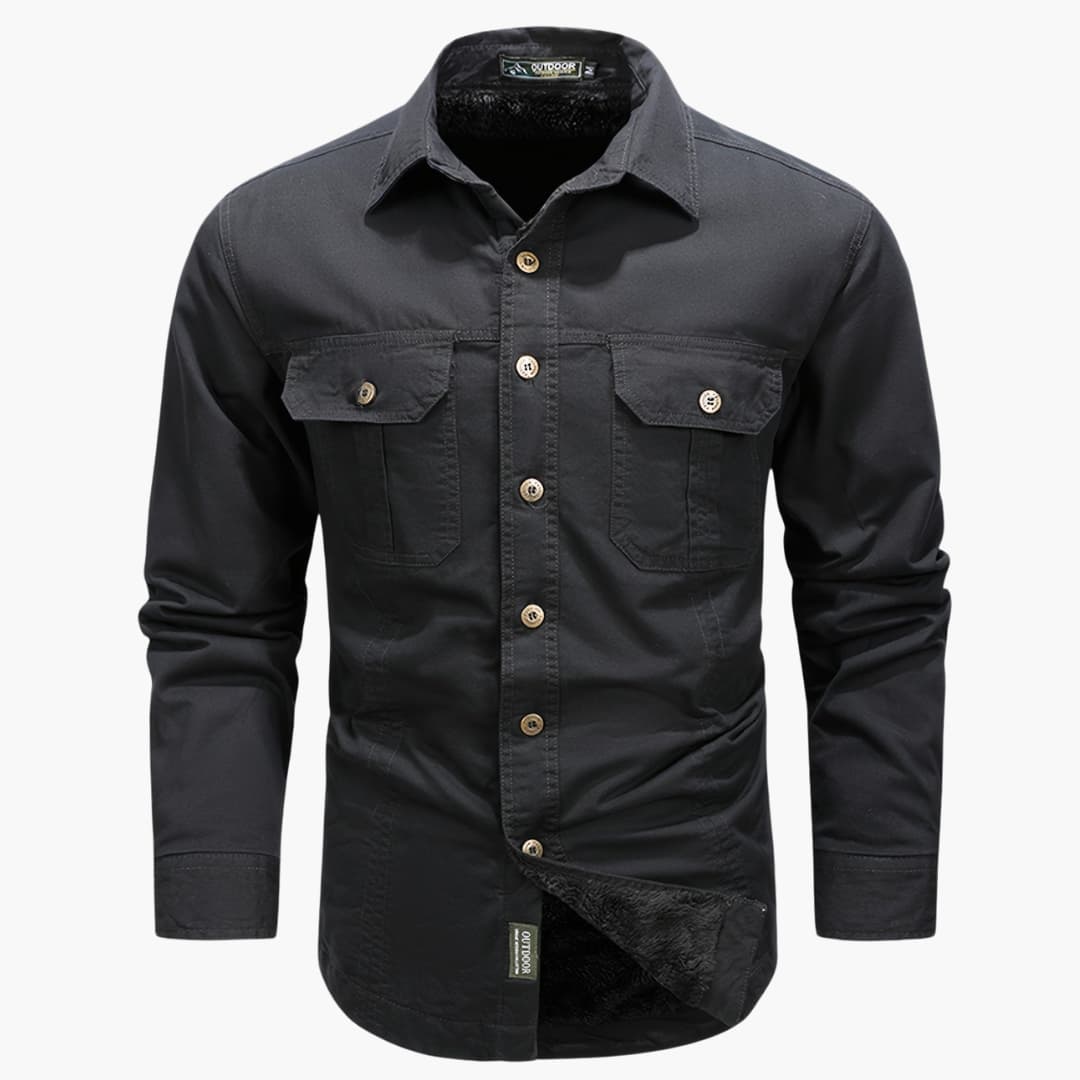 Men's winter jacket in cotton with fleece lining casual and cozy