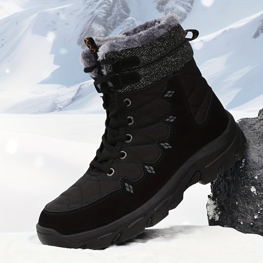 Winter thermal hiking shoes for men Warm durable and slip-resistant