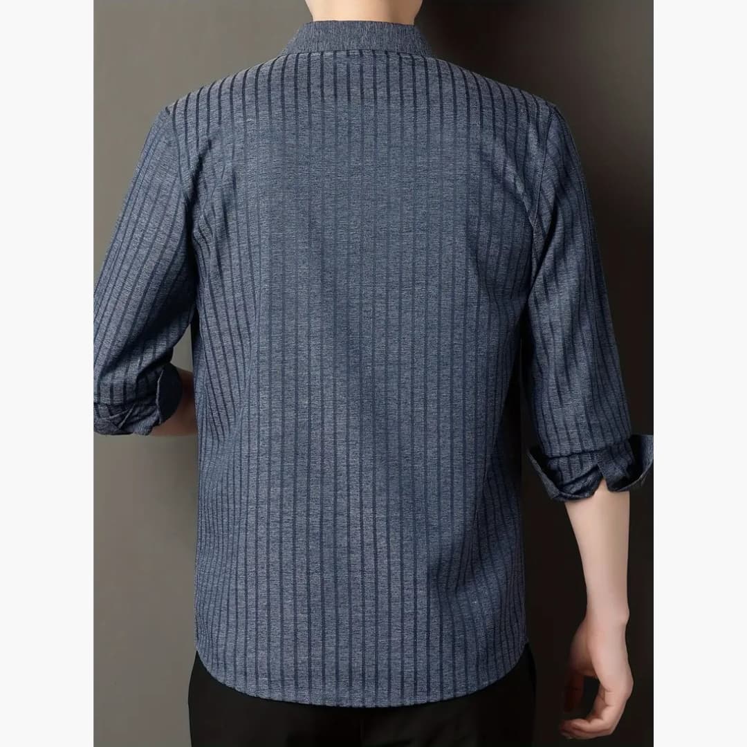 Simon - Stylish striped shirt with buttons for men