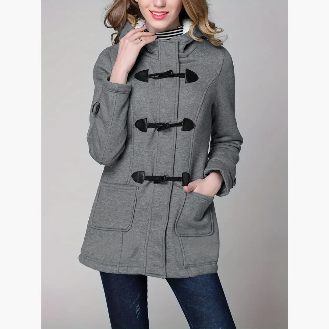 Lina - Stylish gray winter coat for women