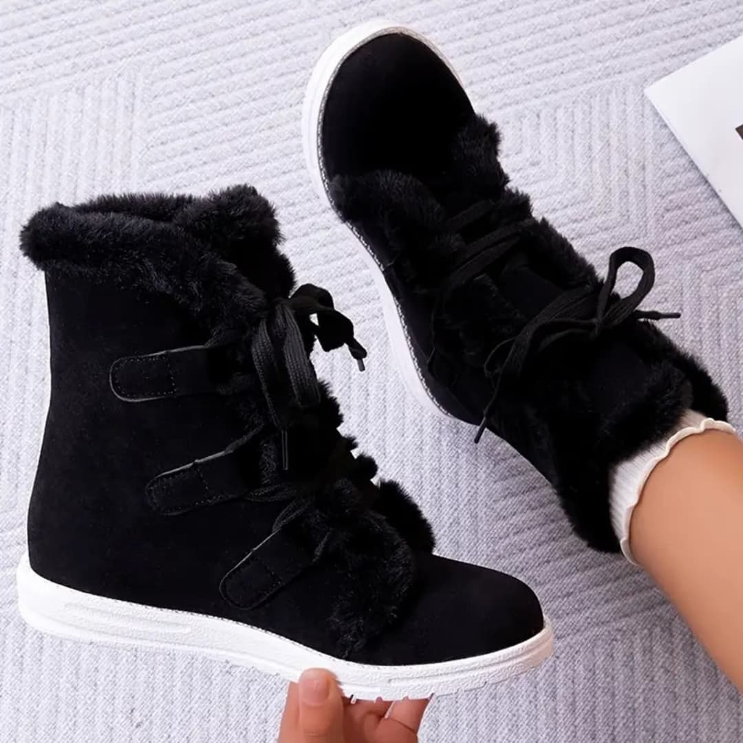 Olivia - Stylish flat lace-up boots for women