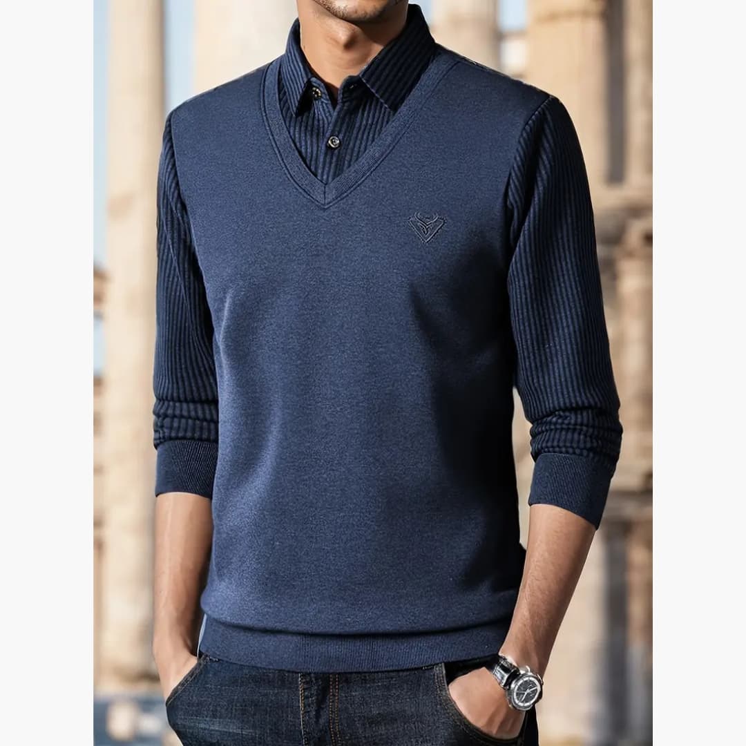 Rafael - Stylish striped knitted sweater for men