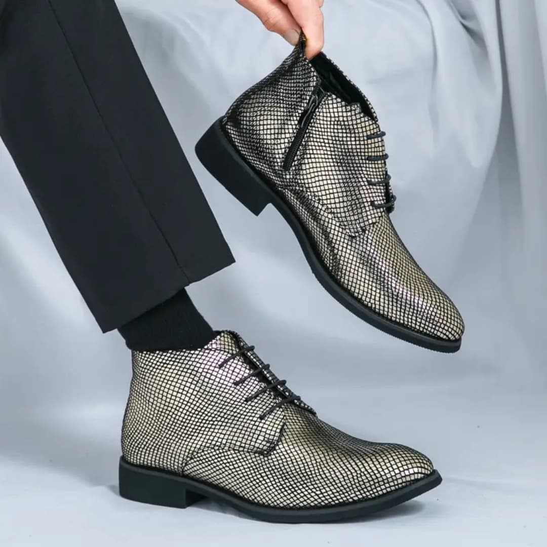 Augustin - Stylish Chelsea boots with lacing for men